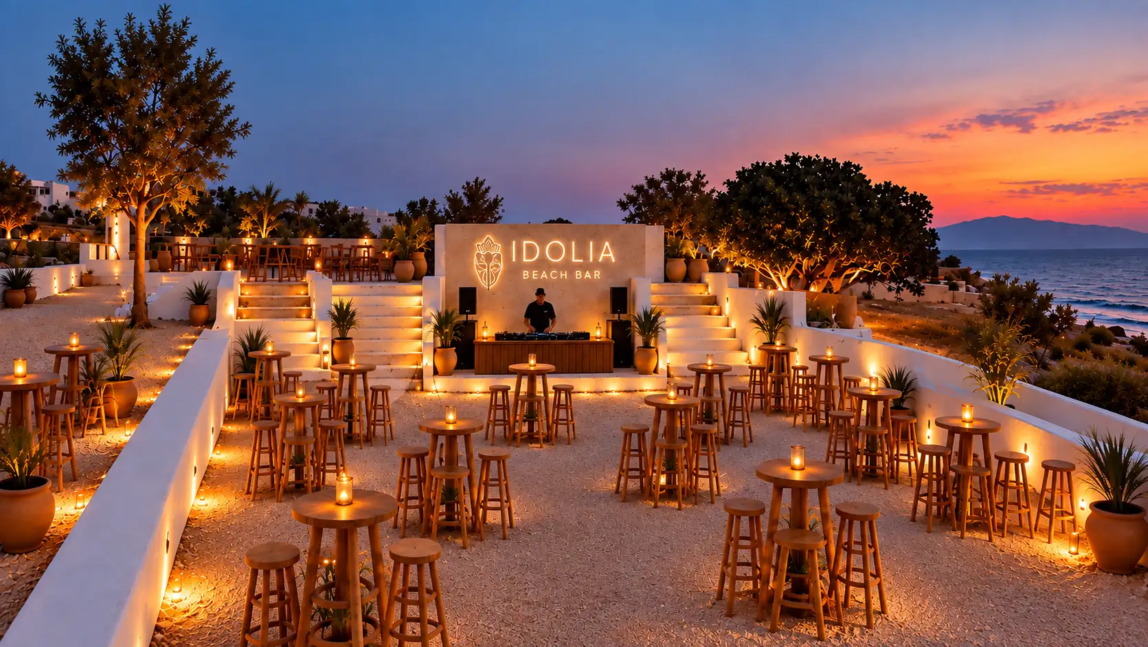 IDOLIA nightlife and DJ area in Koufonisia
