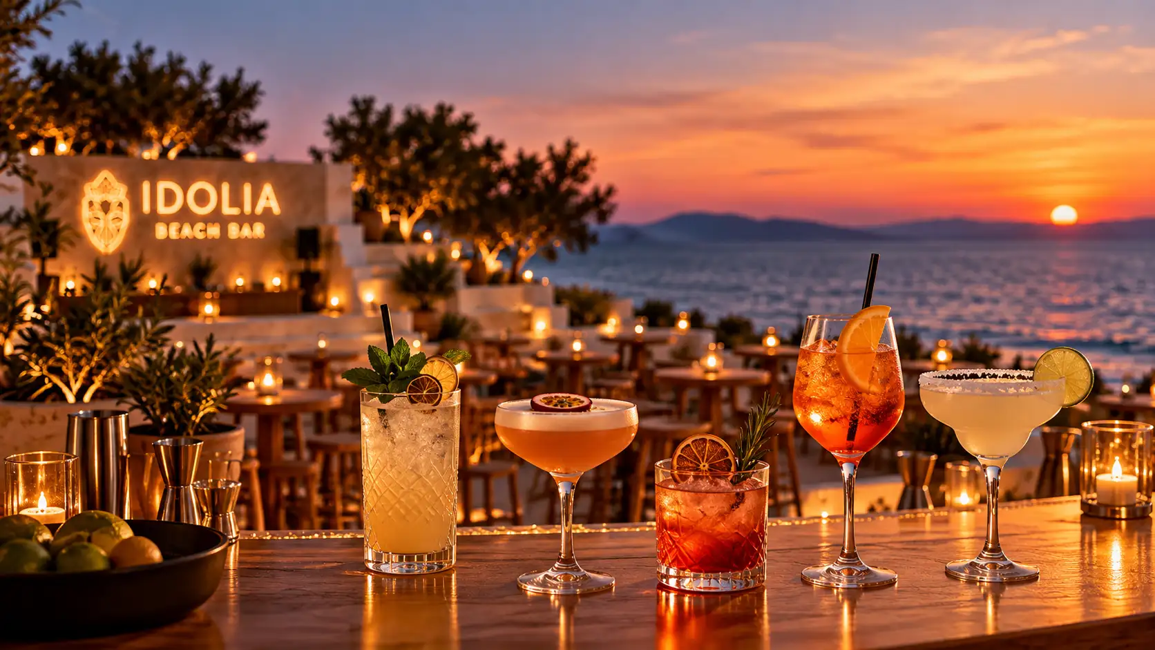 Cocktails at IDOLIA Koufonisia